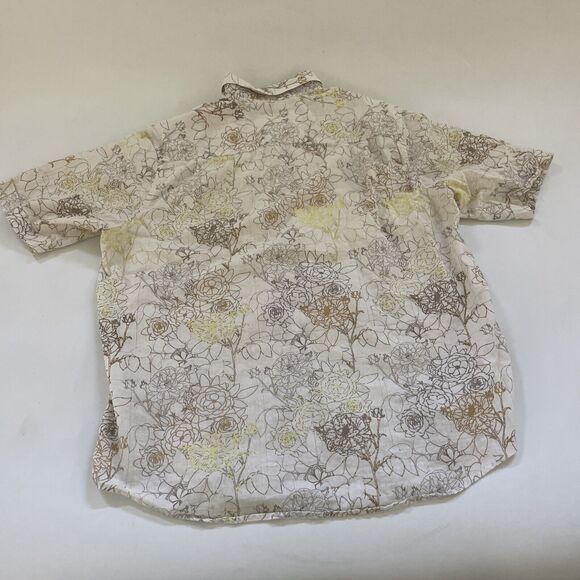 Vintage Sean John Linen Shirt Floral Casual Travel Beach Mens Button Down 2XL - Picture 6 of 9